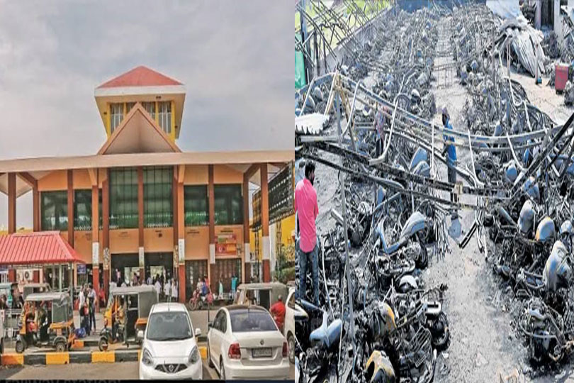 തൃശ്ശൂർ റെയിൽവേ സ്റ്റേഷൻ പരിസരത്ത്  ഇരുചക്രവാഹനങ്ങൾ  കത്തി നശിച്ച സംഭവം നഷ്ടപരിഹാര തുക അനുവദിക്കുവാൻ റെയിൽവേ നടപടി സ്വീകരിക്കുന്നില്ലെന്ന പരാതിയിൽ നാല് ആഴ്ചക്കകം  റിപ്പോർട്ട്  സമർപ്പിക്കണമെന്ന് സംസ്ഥാന മനുഷ്യാവകാശ കമ്മീഷൻ.